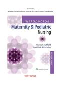 TEST BANK for Introductory Maternity and Pediatric Nursing&comma; 4th Edition by Nancy T&period; Hatfield&comma; Cynthia Kincheloe
