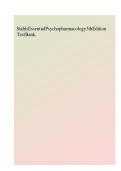Test Bank - Stahl&rsquo;s Essential Psychopharmacology&comma; 5th Edition Test Bank &ndash; Comprehensive Psychopharmacology Practice Questions&comma; Solutions & Exam Prep &vert; Stephen M&period; Stahl &lpar;ISBN-&rpar;&NewLine;
