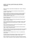 MGMT 443 FINAL QUESTIONS AND VERIFIED ANSWERS