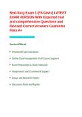 Med-Surg Exam 1 &lpar;FA Davis&rpar; LATEST EXAM VERSION With Expected real and comprehensive Questions and Revised Correct Answers Guarantee Pass A&plus;&period;