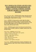 WGU C458 Health&comma; Fitness & Wellness Study Guide &vert; Pass the OA on First Try