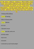 ATI RN Adult Medical Surgical Proctored Exam 2026 Latest&vert; Comprehensive 200&plus; Questions & Answers Frequently Tested &vert; Verified Study Guide&period;