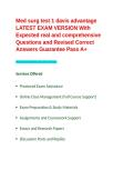 Med surg test 1 Davis advantage LATEST EXAM VERSION With Expected real and comprehensive Questions and Revised Correct Answers Guarantee Pass A&plus;&period;