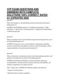 CFP EXAM QUESTIONS AND ANSWERS WITH COMPLETE SOLUTIONS 100&percnt; CORRECT RATED A&plus; &vert;&vert;UPDATED 2026
