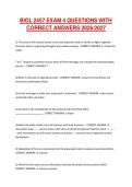 BIOL 2457 EXAM 4 QUESTIONS WITH CORRECT ANSWERS 2026-2027