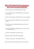 BIOL 2457 Skeletal System Questions with Correct Answers 2026-2027