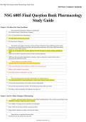 NSG 6005 Final Question Bank &vert; Pharmacology Study Guide Questions and Answers
