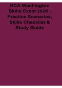HCA Washington Skills Exam 2026 Practice Scenarios&comma; Skills Checklist & Study Guide 2025&sol; 2026 Home Care Aide Test Prep Resource with Solution