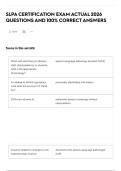 SLPA CERTIFICATION EXAM ACTUAL 2026 QUESTIONS AND 100&percnt; CORRECT ANSWERS