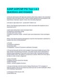 AANP AGPCNP PSI Test 1 & 2 Questions & Answers