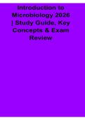 Introduction to Microbiology 2025&sol; 2026 Study Guide&comma; Key Concepts & Exam Review with Solution