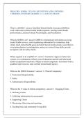 MHACBO - QMHA 1 EXAM &vert; QUESTIONS AND ANSWERS &vert; &NewLine;VERIFIED ANSWERS GRADED A&plus; &vert; LATEST UPDATE 