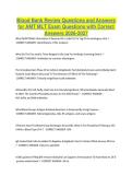 Blood Bank Review Questions and Answers for AMT MLT Exam Questions with Correct Answers 2026-2027&NewLine;