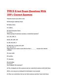 YVR D A test Exam Questions With 100&percnt; Correct Answers