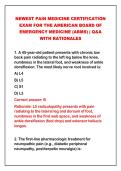 2026-2027 NEWEST PAIN MEDICINE CERTIFICATION&NewLine;EXAM FOR THE AMERICAN BOARD OF&NewLine;EMERGENCY MEDICINE &lpar;ABMS&rpar; &vert; Q&A&NewLine;WITH RATIONALES 