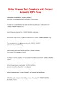 Boiler License Test Questions with Correct Answers 100&percnt; Pass