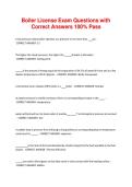 Boiler License Exam Questions with Correct Answers 100&percnt; Pass