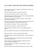 AS 474 EXAM 1 QUESTIONS AND VERIFIED ANSWERS