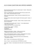 AS 474 EXAM 2 QUESTIONS AND VERIFIED ANSWERS