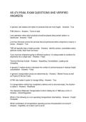 AS 474 FINAL EXAM QUESTIONS AND VERIFIED ANSWERS
