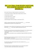 BSC 1010 FINAL EXAM REVIEW QUESTIONS WITH VERIFIED ANSWERS &lpar;ALREADY GRADED A&plus;&rpar;