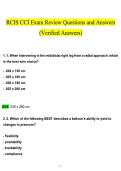 RCIS CCI Exam Review Questions and Answers &NewLine;&lpar;Verified Answers&rpar; 