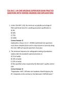 CSA W47&period;1-09 CWB WELDING SUPERVISOR EXAM PRACTICE QUESTIONS WITH VERIFIED ANSWERS AND EXPLANATIONS