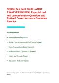NCSBN Test bank 16-30 LATEST EXAM VERSION With Expected real and comprehensive Questions and Revised Correct Answers Guarantee Pass A&plus;&period;