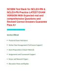 NCSBN Test Bank for NCLEX-RN & NCLEX-PN Practice LATEST EXAM VERSION With Expected real and comprehensive Questions and Revised Correct Answers Guarantee Pass A&plus;&period;