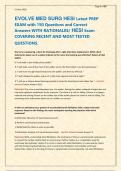 EVOLVE MED SURG HESI Latest PREP &NewLine;EXAM with 150 Questions and Correct &NewLine;Answers WITH RATIONALES&sol; HESI Exam &NewLine;COVERING RECENT AND MOST TESTED &NewLine;QUESTIONS&period; &NewLine; &NewLine;