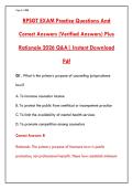 RPSGT EXAM PRACTICE QUESTIONS 2026 &ndash; 200&plus; VERIFIED QA WITH RATIONALE &vert; POLYSOMNOGRAPHY CERTIFICATION STUDY GUIDE&NewLine;&NewLine;