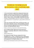 WEBWOC WND580 EXAM &NewLine;QUESTIONS AND ANSWERS 2026 - 2027 