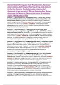 Maternal-Newborn Nursing Case Study-Based Questions Practice and Answers Updated 2026 &vert; Complete Maternity Nursing Study Guide with Verified Case Scenarios&comma; Detailed Rationales&comma; Antepartum Risk Assessment&comma; Intrapartum Labor & Delivery&comma; Postpartum Care&comma; Ne