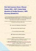 Xcel Life Insurance Exam &vert; Newest Version 2026 &ndash; 2027 &vert; Study Guide Questions & Verified Answers &vert; 100&percnt; Accuracy &lpar;Graded A&plus;&rpar;&NewLine;