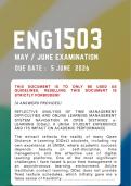 ENG1503 May June Examination &lbrace;COMPLETE ANSWERS&rcub; Semester 1 - Due Date 5 June 2026&NewLine;