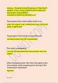 MANUAL TRANSMISSION&sol;TRANSAXLE PRINCIPLES &NewLine;NEWEST FINAL EXAM UPDATED WITH COMPLETE &NewLine;QUESTIONS AND CORRECT &NewLine;ANSWERS&sol;&sol;VERIFIED&sol;&sol;GRADED A&plus;&sol;&sol;