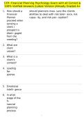 CFP- Financial Planning Psychology Exam with all Correct & 100&percnt; Verified Answers &vert;Latest Version &vert;Already Graded A&plus;