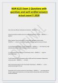 NUR 6121 Exam 1 Questions with&NewLine;questions and well verified answers&NewLine;actual exam&excl;&excl;&excl; 2026