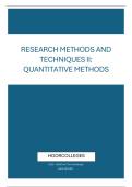 Samenvatting HOC's Research Methods II &lpar;NL&rpar; &vert; Quantitative Methods &vert; VUB &vert; 2025&sol;26