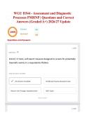WGU D344 - Assessment and Diagnostic Processes PMHNP &vert; Questions and Correct Answers &lpar;Graded A&plus;&rpar; 2026&sol;27 Update