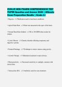 EVOLVE HESI PHARM COMPREHENSIVE TEST&NewLine;PAPER Question and Answer 2026 &vert; Ultimate&NewLine;Exam Preparation Bundle &vert; Grade A&plus;
