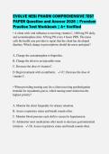 EVOLVE HESI PHARM COMPREHENSIVE TEST&NewLine;PAPER Question and Answer 2026 &vert; Premium&NewLine;Practice Test Workbook &vert; A&plus; Verified