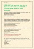 NSG 303 Final Latest PREP EXAM with 130 &NewLine;Questions and Correct Answers&sol; NSG 303 Exam &NewLine;COVERING RECENT AND MOST TESTED &NewLine;QUESTIONS&comma;&comma; &NewLine;