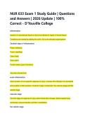 NUR 633 Exam 1 Study Guide &vert; Questions &NewLine;and Answers &vert; 2026 Update &vert; 100&percnt; &NewLine;Correct - D'Youville College
