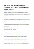 NYC FLSD TEST Real Actual Exam &NewLine;Questions with Correct Verified Answers &NewLine;&lpar;Latest 2026&rpar;&excl;&excl;&excl; 