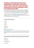 GEORGIA MILESTONES BIOLOGY EOC ASSESSMENT GUIDE 2026 &vert; COMPLETE STUDY GUIDE&comma; PRACTICE TESTS&comma; REVIEW QUESTIONS&comma; DETAILED ANSWERS & END-OF-COURSE EXAM PREP