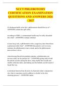 NCCT PHLEBOTOMY &NewLine;CERTIFICATION EXAMINATION &NewLine;QUESTIONS AND ANSWERS 2026 - 2027