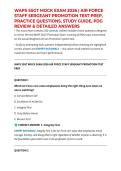 WAPS SSGT MOCK EXAM 2026 &vert; AIR FORCE STAFF SERGEANT PROMOTION TEST PREP&comma; PRACTICE QUESTIONS&comma; STUDY GUIDE&comma; PDG REVIEW & DETAILED ANSWERS