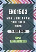 ENG1503 May &sol; June Exam Portfolio &vert; Due Date 5 June 2026