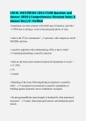 LOCAL ANESTHESIA CDCA EXAM Question and&NewLine;Answer 2026 &vert; Comprehensive Revision Notes &&NewLine;Answer Key &vert; A&plus; Verified&NewLine;